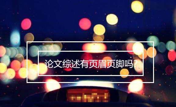 论文综述有页眉页脚吗