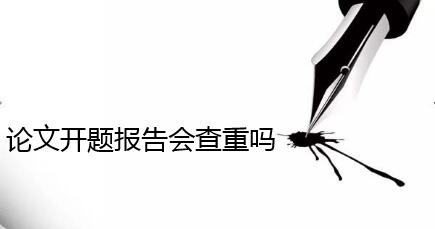 论文开题报告会查重吗