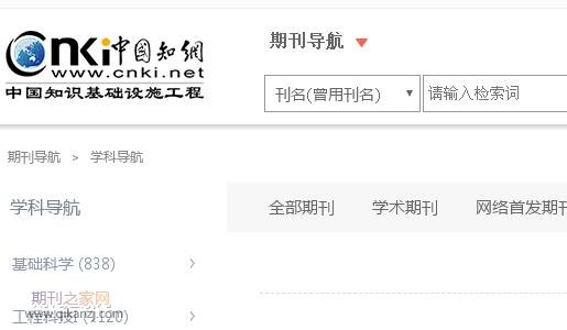 知网期刊查询