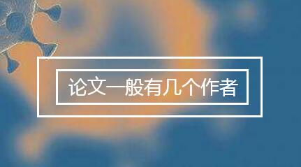 论文一般有几个作者