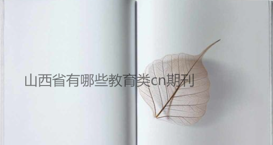 山西省有哪些教育类cn期刊