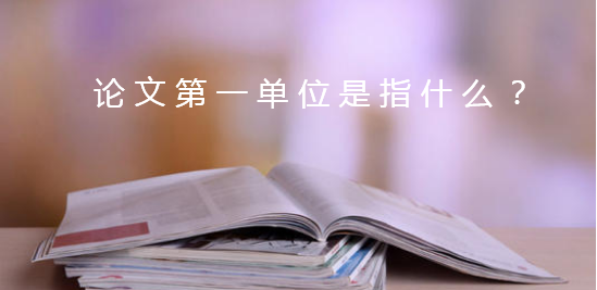 论文第一单位是指什么
