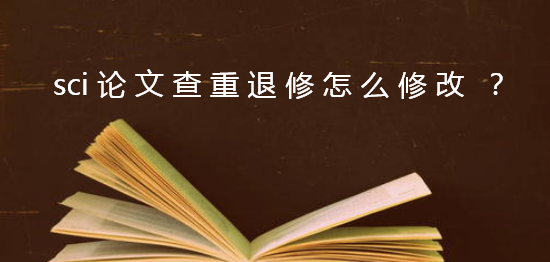 sci论文查重退修怎么修改