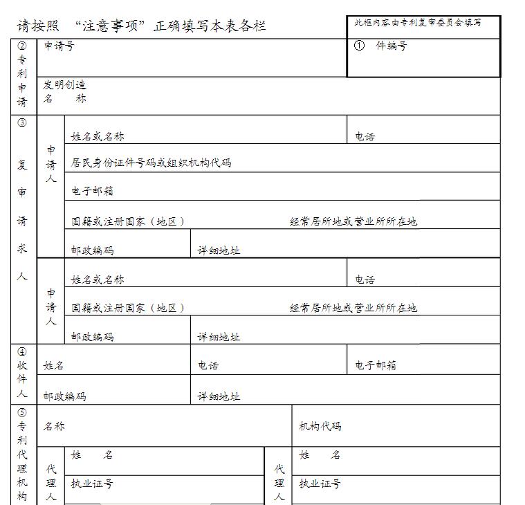 2017年专利复审请求书应该怎么书写