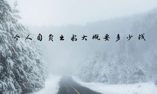个人自费出书大概要多少钱