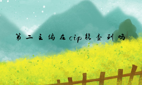 第二主编在cip能查到吗