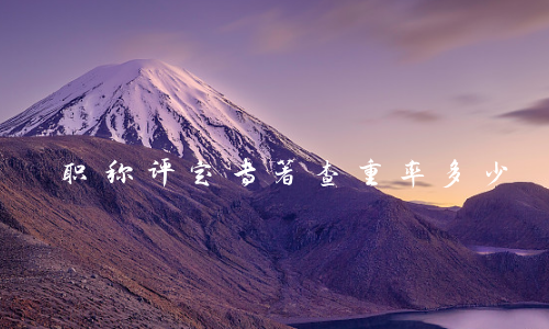 职称评定专著查重率多少