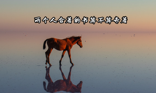 两个人合著的书算不算专著