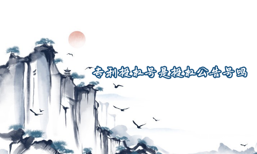 专利授权号是授权公告号吗