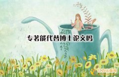 专著能代替博士论文吗